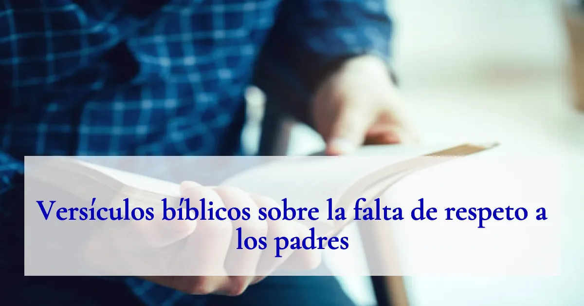 Versículos bíblicos sobre la falta de respeto a los padres
