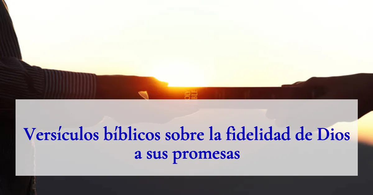 Versículos bíblicos sobre la fidelidad de Dios a sus promesas