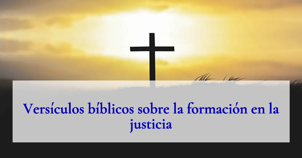 Versículos bíblicos sobre la formación en la justicia