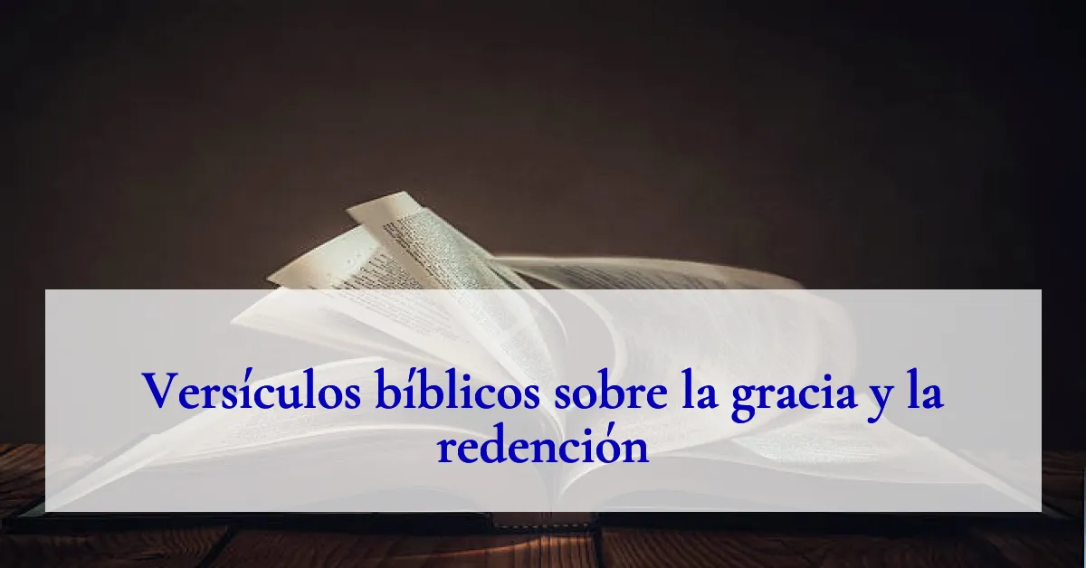Versículos bíblicos sobre la gracia y la redención