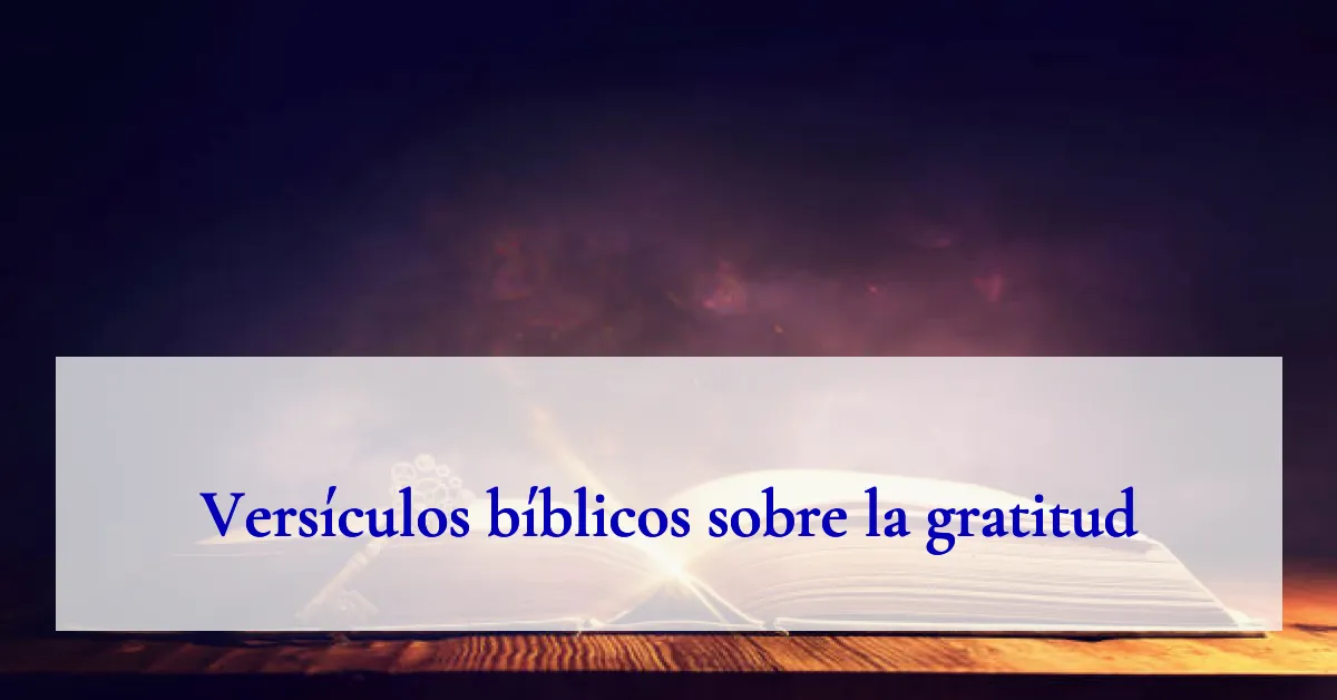 Versículos bíblicos sobre la gratitud