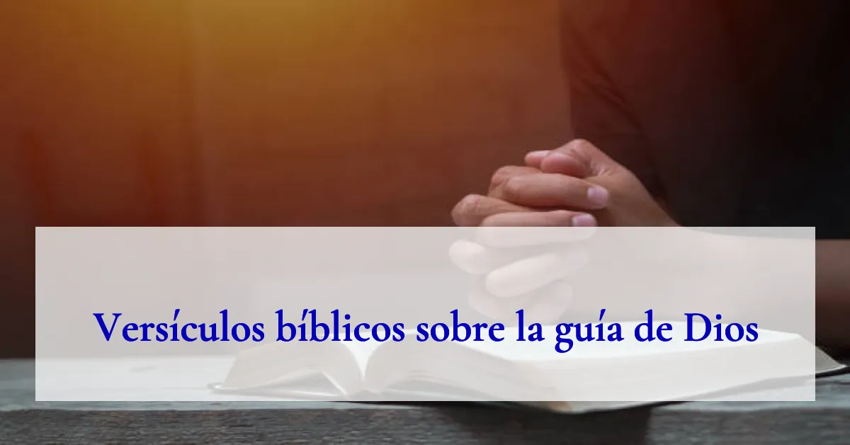 Versículos bíblicos sobre la guía de Dios