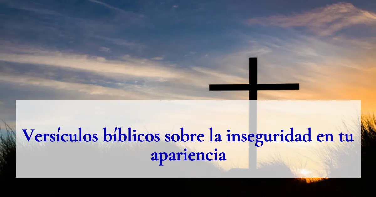 Versículos bíblicos sobre la inseguridad en tu apariencia