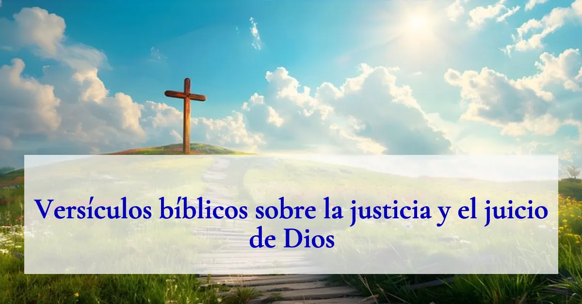 Versículos bíblicos sobre la justicia y el juicio de Dios