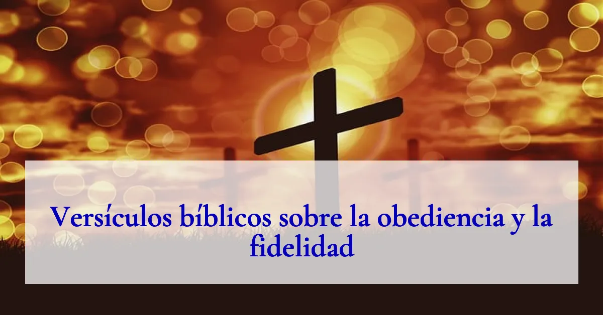 Versículos bíblicos sobre la obediencia y la fidelidad