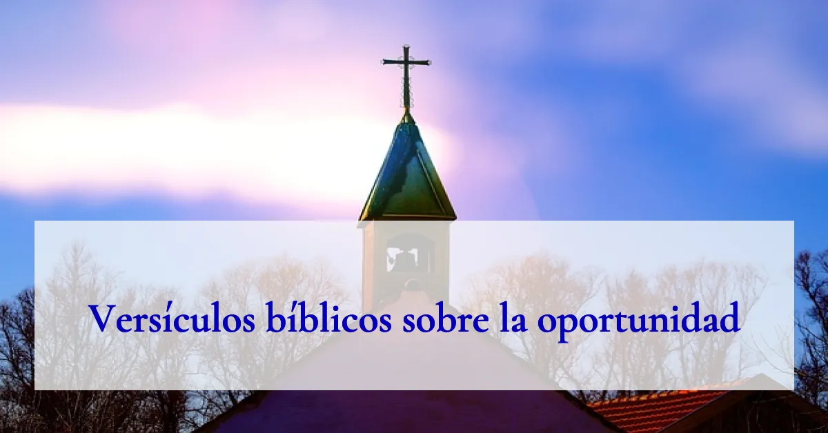 Versículos bíblicos sobre la oportunidad