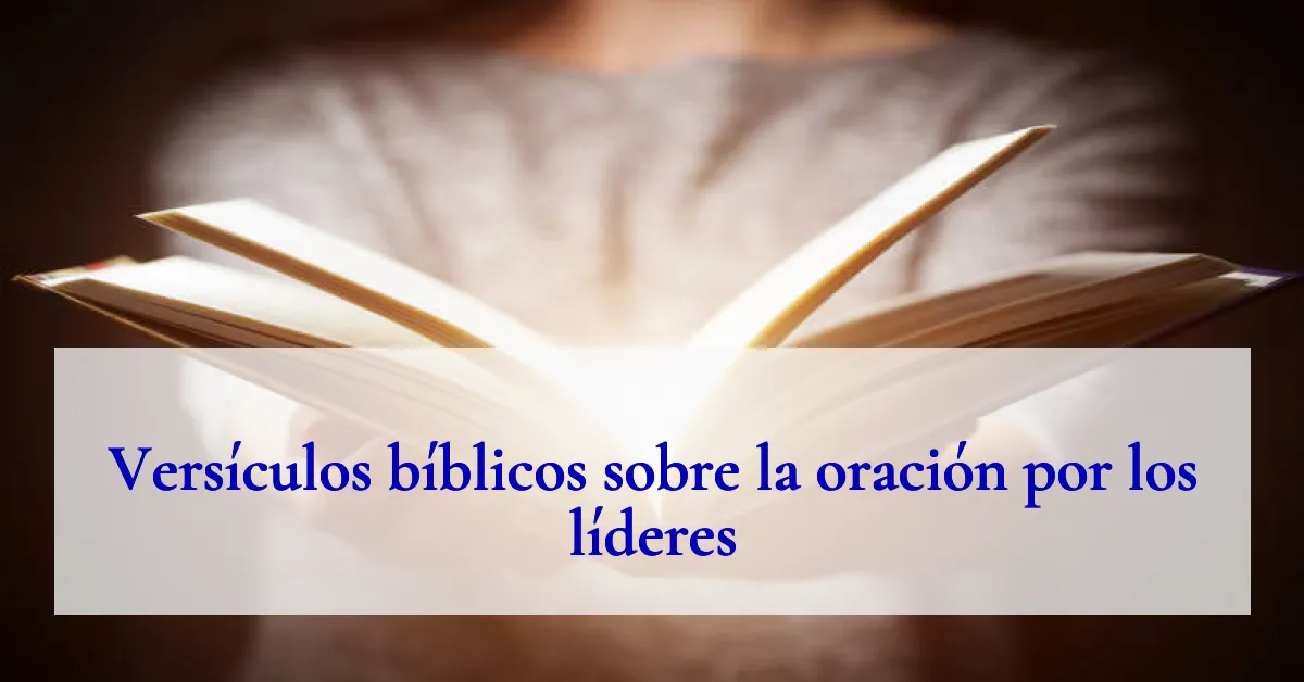 Versículos bíblicos sobre la oración por los líderes