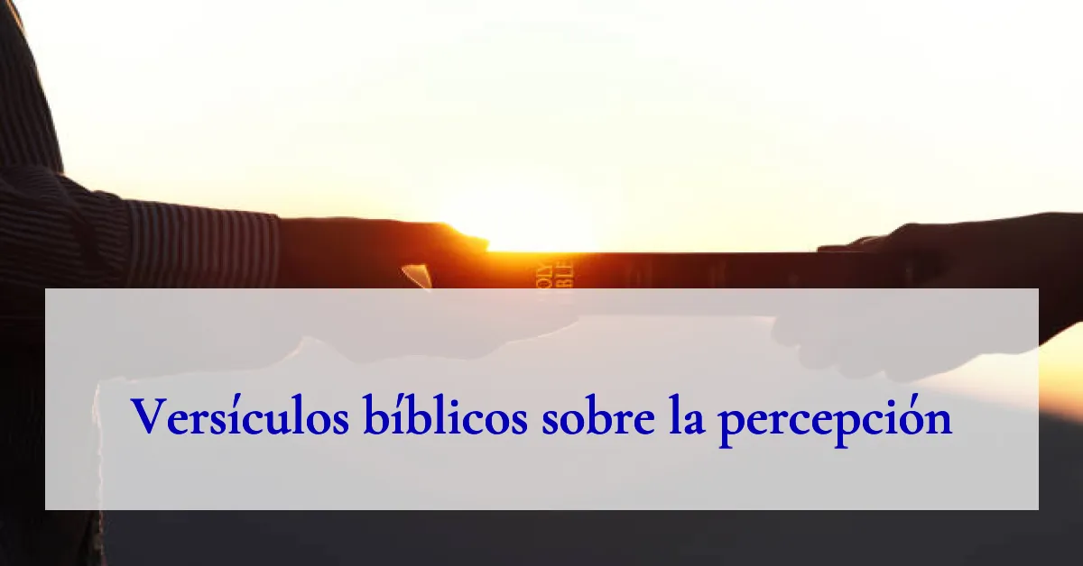 Versículos bíblicos sobre la percepción