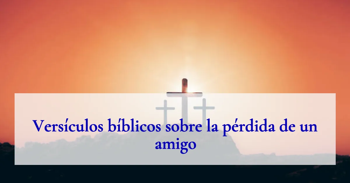 Versículos bíblicos sobre la pérdida de un amigo