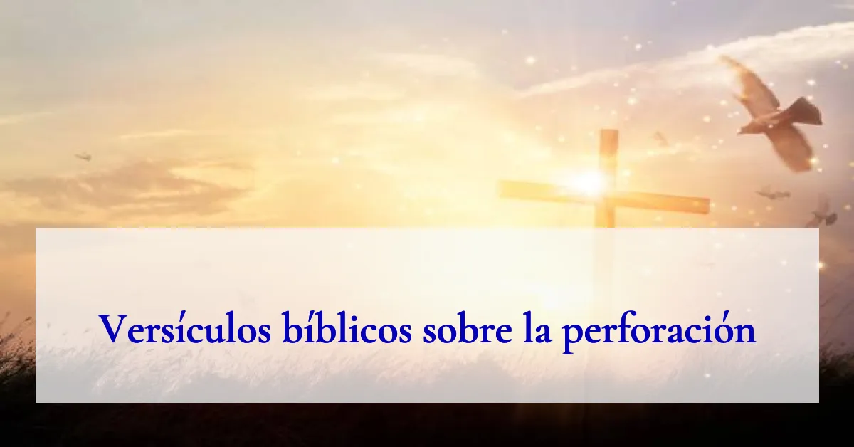 Versículos bíblicos sobre la perforación