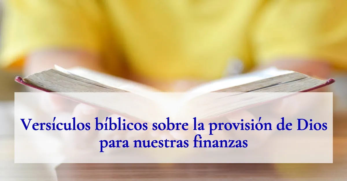 Versículos bíblicos sobre la provisión de Dios para nuestras finanzas