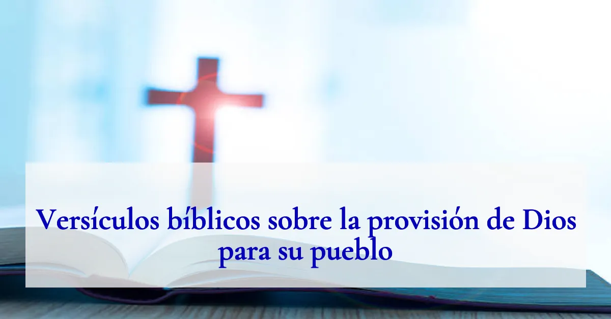Versículos bíblicos sobre la provisión de Dios para su pueblo