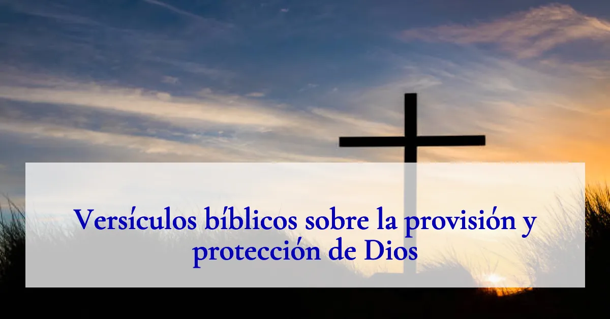 Versículos bíblicos sobre la provisión y protección de Dios