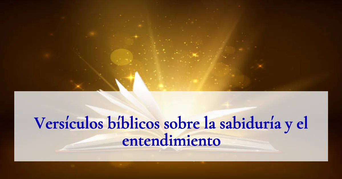 Versículos bíblicos sobre la sabiduría y el entendimiento