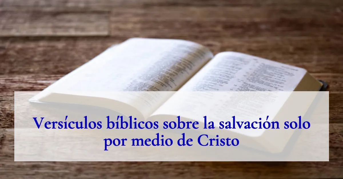 Versículos bíblicos sobre la salvación solo por medio de Cristo
