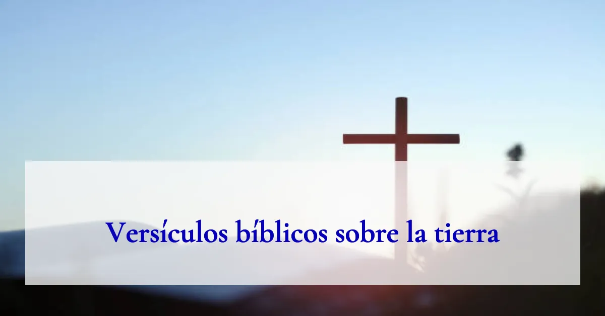 Versículos bíblicos sobre la tierra