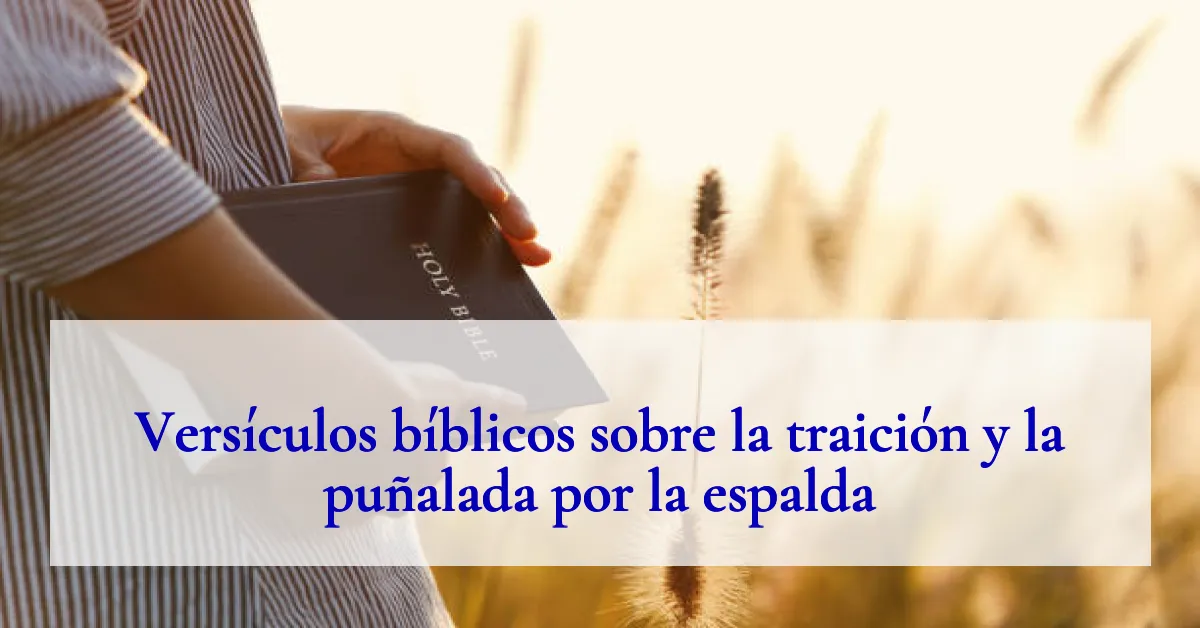 Versículos bíblicos sobre la traición y la puñalada por la espalda