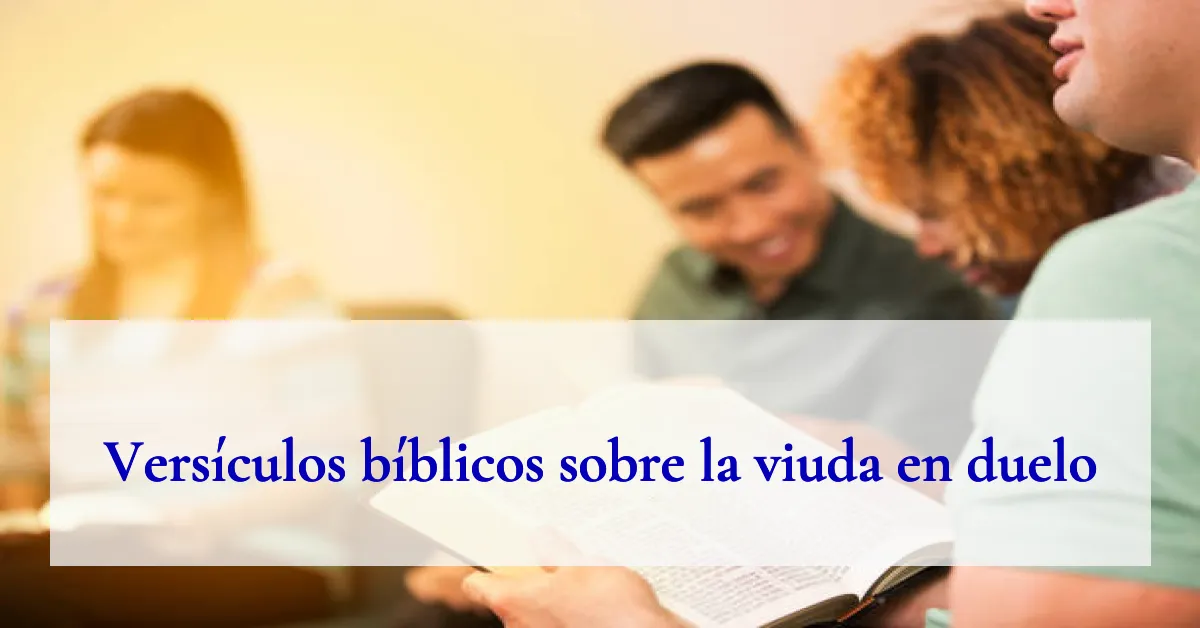Versículos bíblicos sobre la viuda en duelo