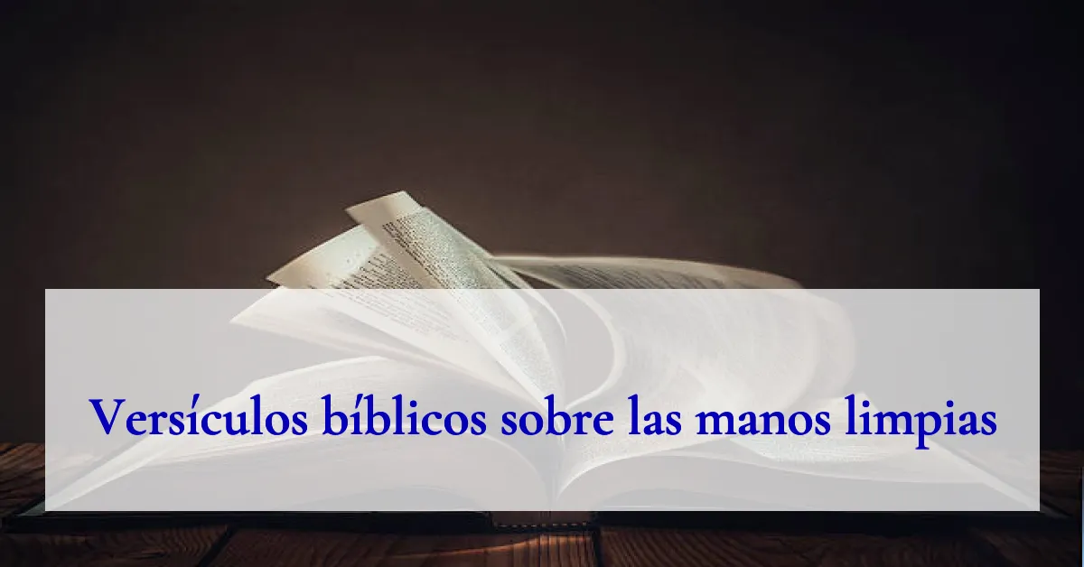 Versículos bíblicos sobre las manos limpias
