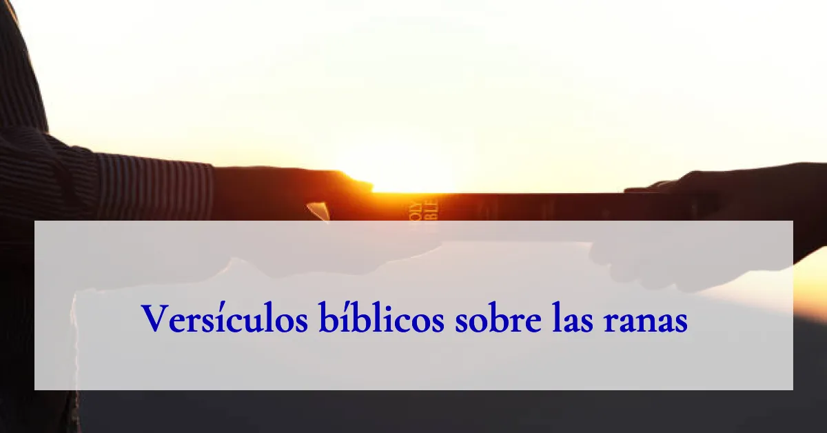 Versículos bíblicos sobre las ranas