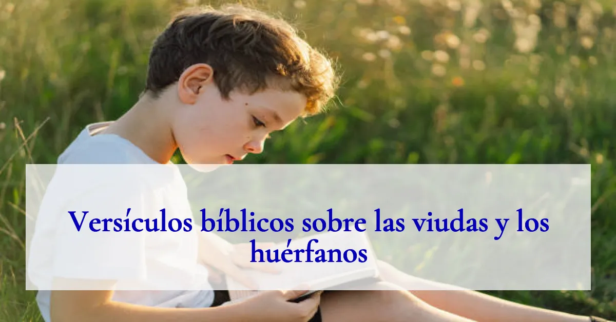 Versículos bíblicos sobre las viudas y los huérfanos