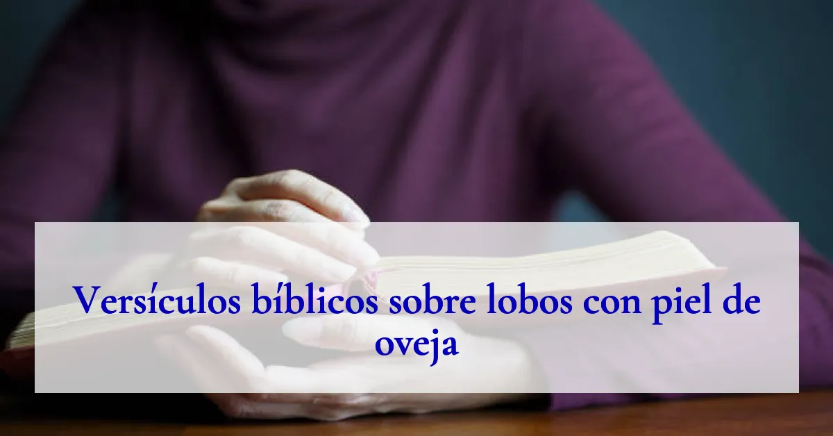 Versículos bíblicos sobre lobos con piel de oveja
