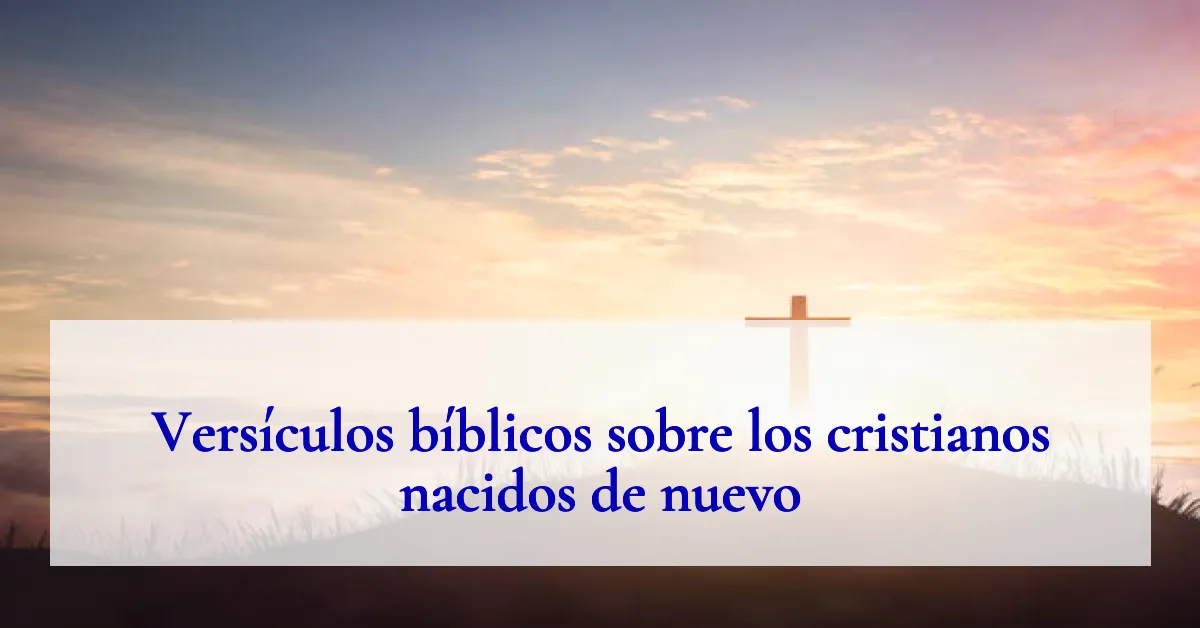 Versículos bíblicos sobre los cristianos nacidos de nuevo