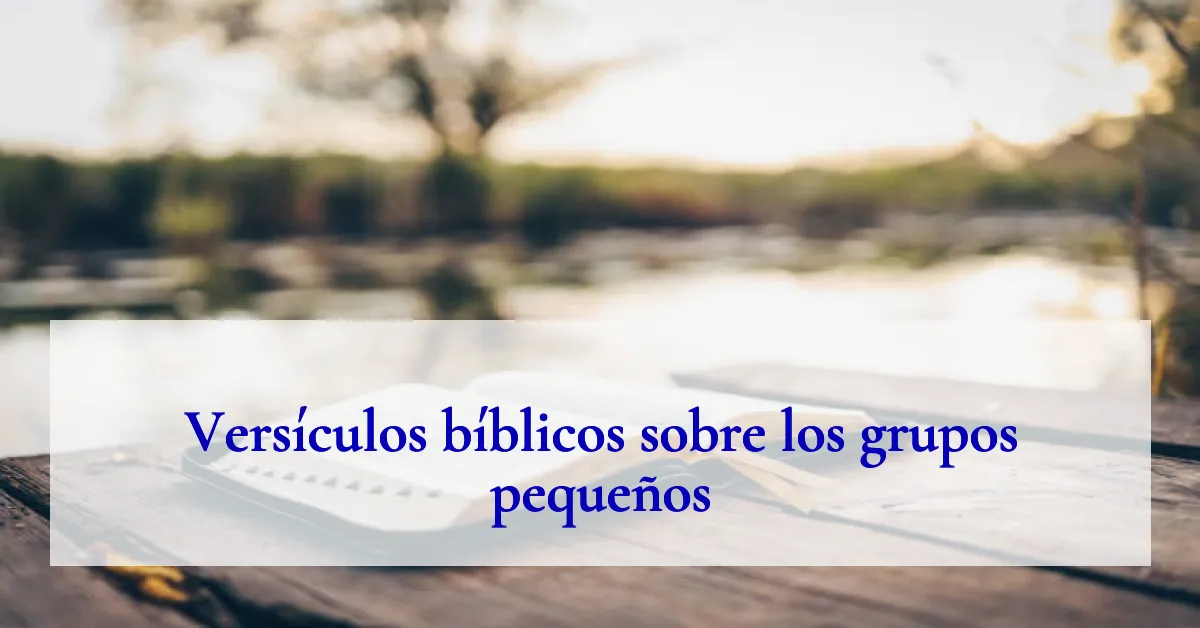 Versículos bíblicos sobre los grupos pequeños