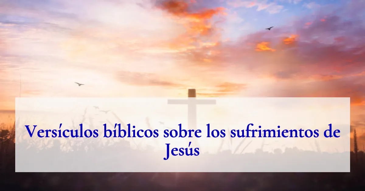 Versículos bíblicos sobre los sufrimientos de Jesús
