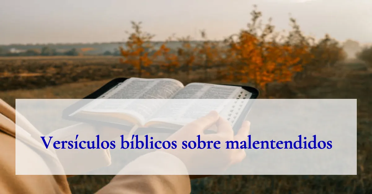 Versículos bíblicos sobre malentendidos