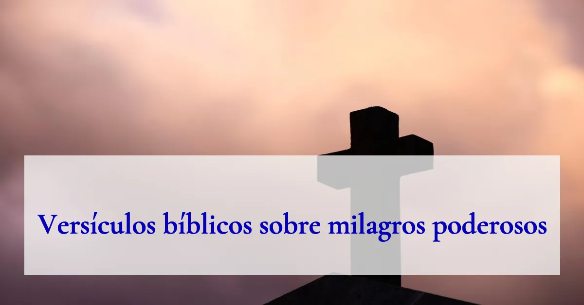 Versículos bíblicos sobre milagros poderosos