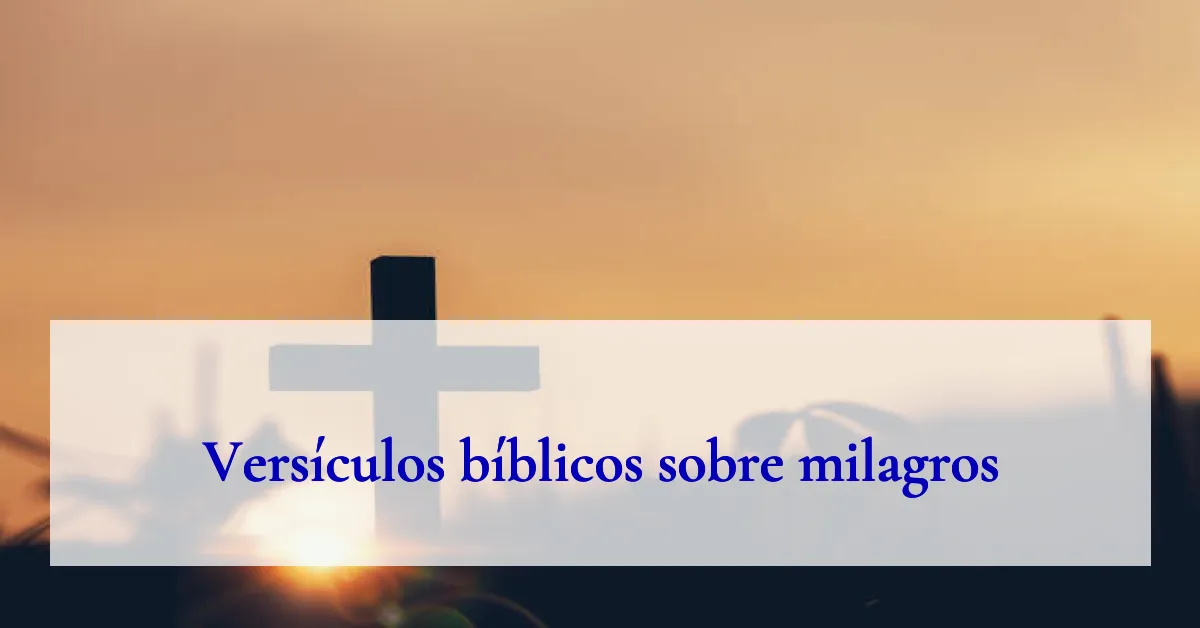 Versículos bíblicos sobre milagros