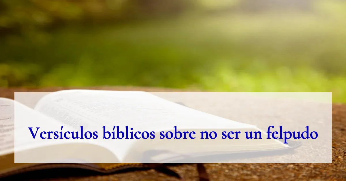 Versículos bíblicos sobre no ser un felpudo