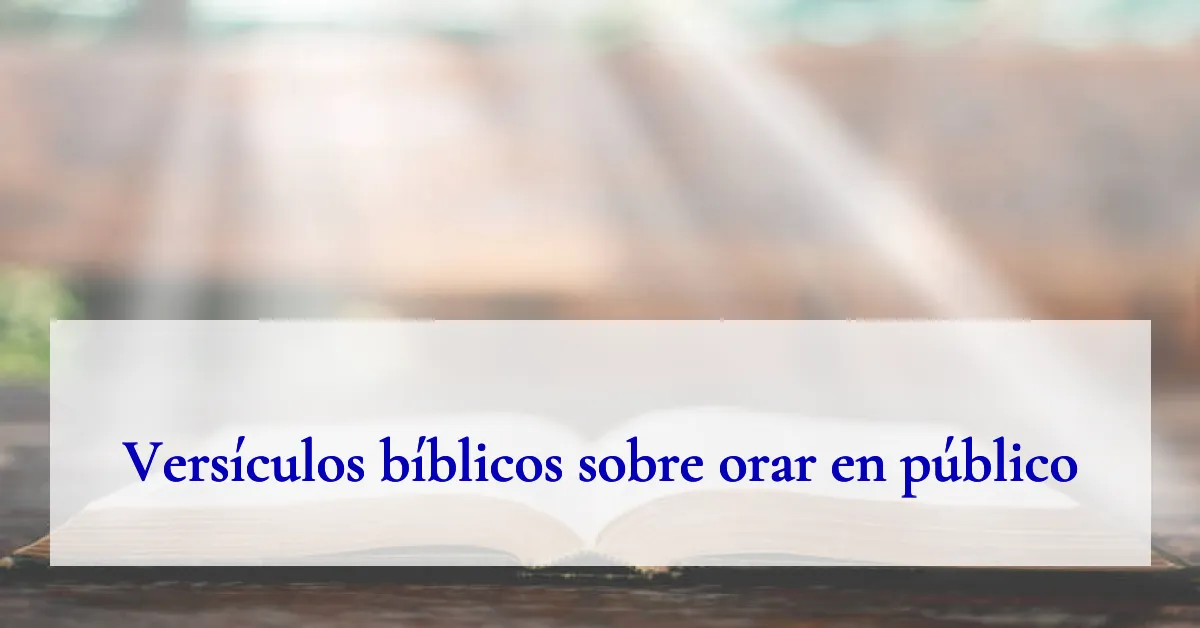 Versículos bíblicos sobre orar en público