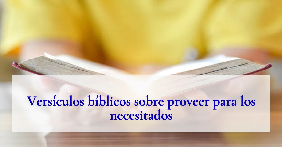 Versículos bíblicos sobre proveer para los necesitados