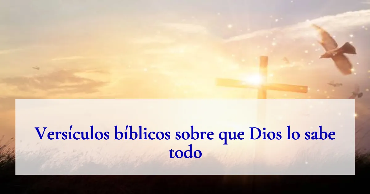 Versículos bíblicos sobre que Dios lo sabe todo