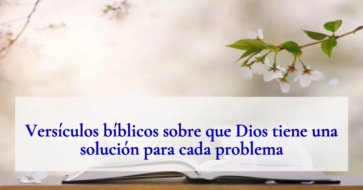 Versículos bíblicos sobre que Dios tiene una solución para cada problema