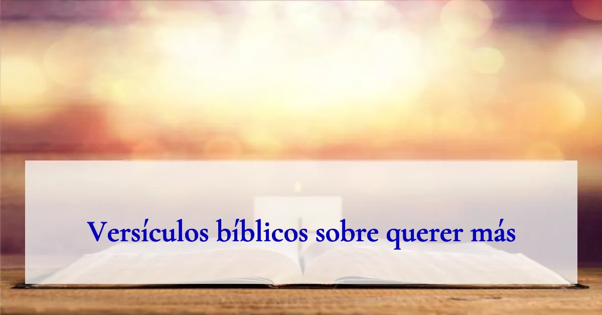 Versículos bíblicos sobre querer más