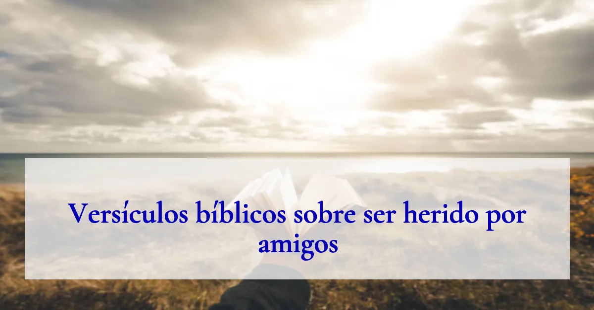 Versículos bíblicos sobre ser herido por amigos