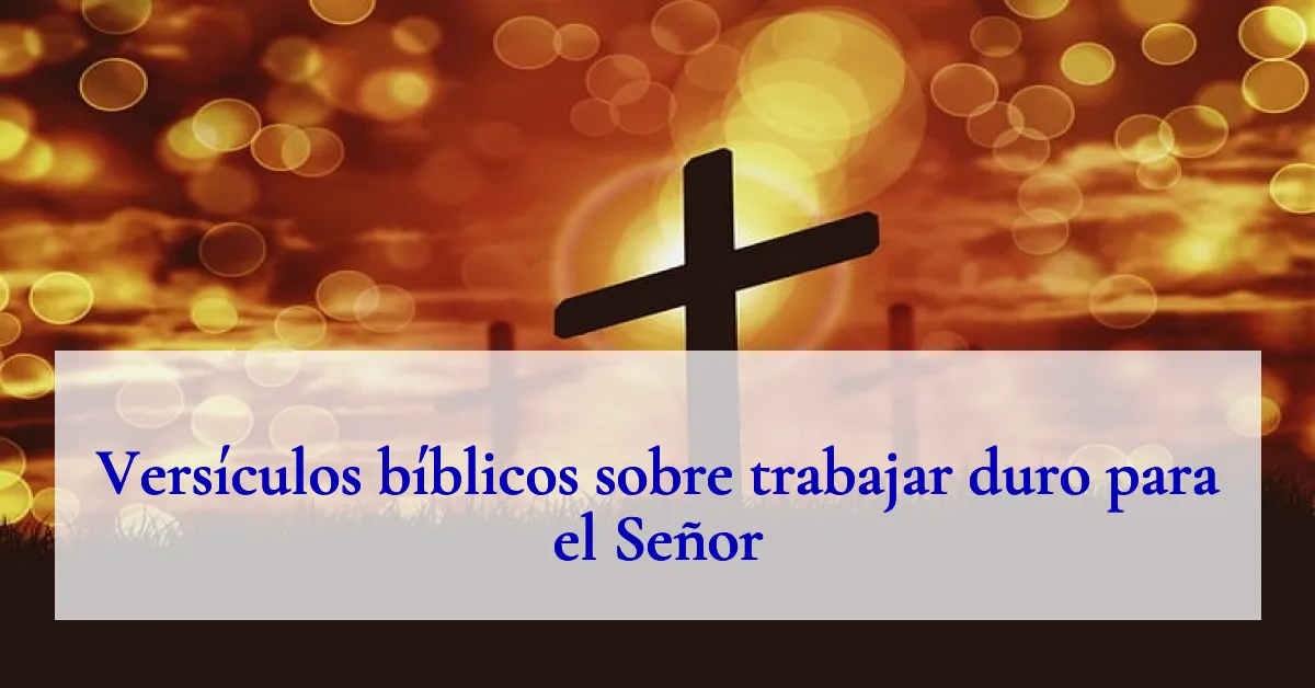 Versículos bíblicos sobre trabajar duro para el Señor