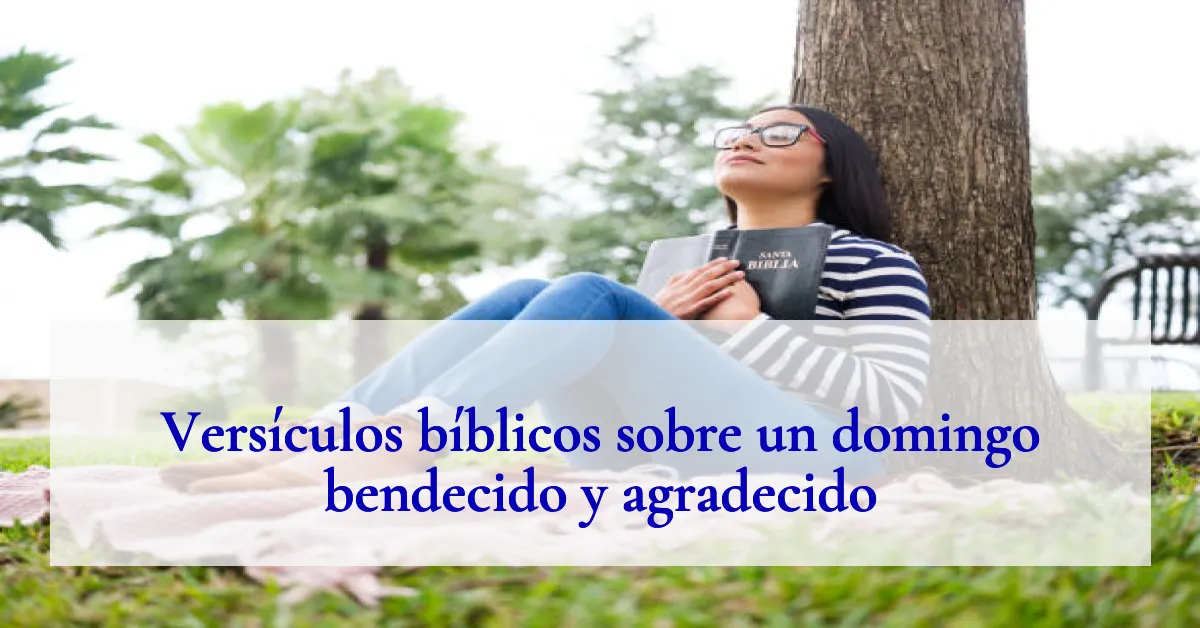 Versículos bíblicos sobre un domingo bendecido y agradecido