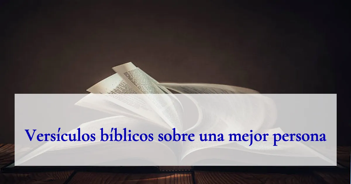 Versículos bíblicos sobre una mejor persona