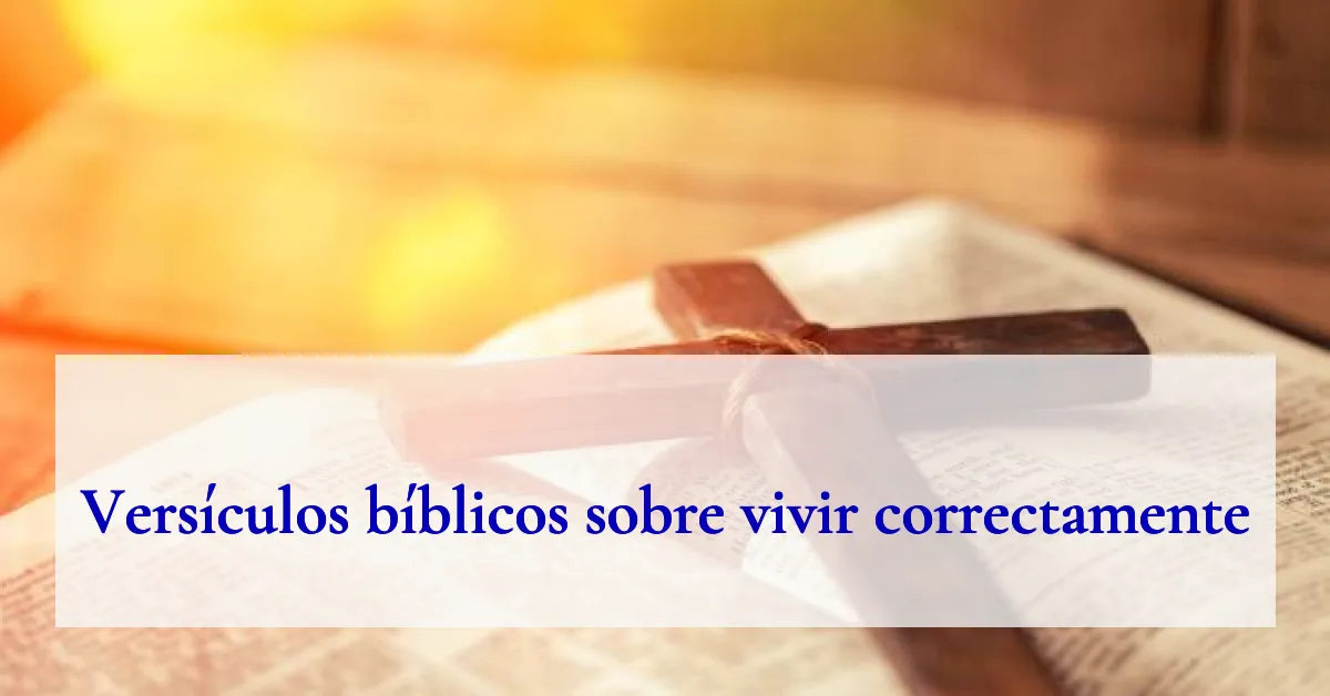 Versículos bíblicos sobre vivir correctamente