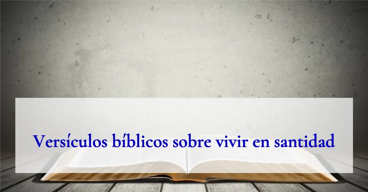 Versículos bíblicos sobre vivir en santidad