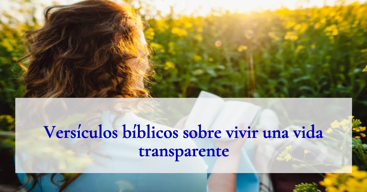 Versículos bíblicos sobre vivir una vida transparente
